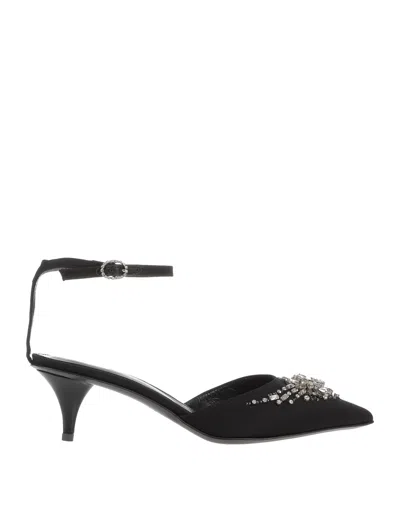 AMEN AMEN WOMAN PUMPS BLACK SIZE 8 TEXTILE FIBERS