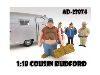 AMERICAN DIORAMA COUSIN BUDFORD "TRAILER PARK" FIGURE FOR 1:18 SCALE DIECAST MODEL CARS BY AMERICAN DIORAMA