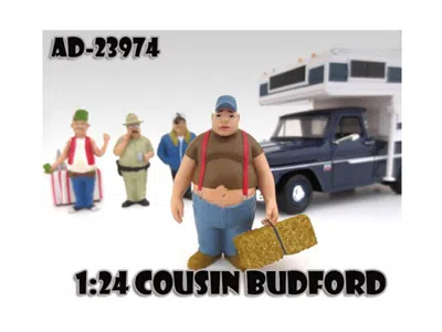 AMERICAN DIORAMA COUSIN BUDFORD "TRAILER PARK" FIGURE FOR 1:24 SCALE MODEL CARS BY AMERICAN DIORAMA
