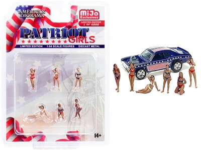 AMERICAN DIORAMA PATRIOT GIRLS 6 PIECE DIECAST FIGURINES SET LIMITED EDITION TO 4800 PIECES WORLDWIDE FOR 1/64 SCALE 