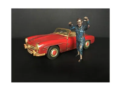 AMERICAN DIORAMA ZOMBIE MECHANIC FIGURINE II FOR 1/18 SCALE MODELS BY AMERICAN DIORAMA