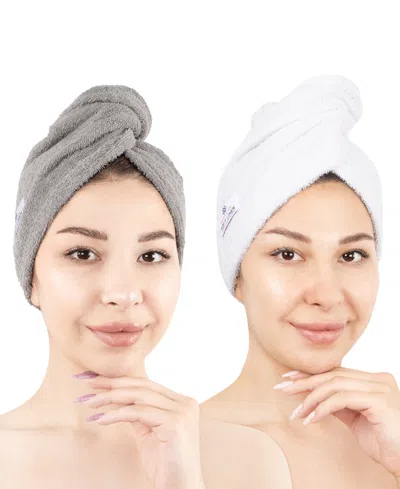 AMERICAN SOFT LINEN 2-PACK HAIR DRYING TOWELS, 26" X 13"