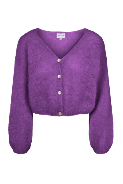 AMERICANDREAMS WOMEN'S CORNELIA CROPPED CARDIGAN DEEP PURPLE