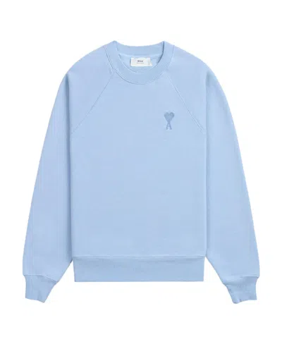 AMI ALEXANDRE MATTIUSSI TONAL-LOGO ORGANIC COTTON SWEATSHIRT