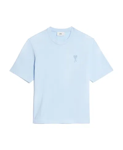 AMI ALEXANDRE MATTIUSSI AMI PARIS AMI DE COEUR LOGO EMBROIDERED CREWNECK T-SHIRT