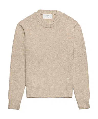 AMI ALEXANDRE MATTIUSSI AMI PARIS LOGO EMBROIDERED CREWNECK JUMPER