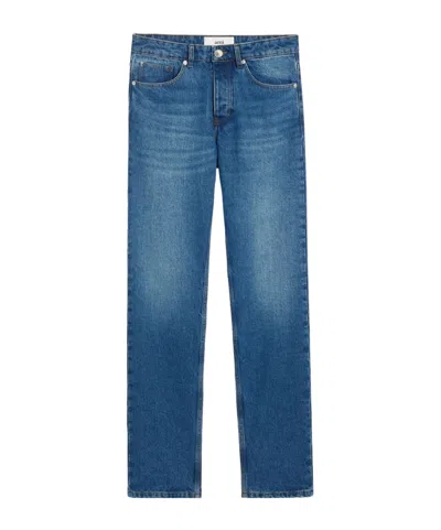 AMI ALEXANDRE MATTIUSSI AMI PARIS LOGO PATCH CLASSIC FIT JEANS