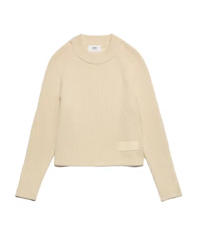 AMI ALEXANDRE MATTIUSSI AMI PARIS LOGO PATCH CREWNECK JUMPER