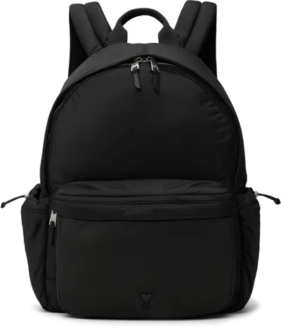 AMI ALEXANDRE MATTIUSSI BLACK AMI DE COEUR BACKPACK