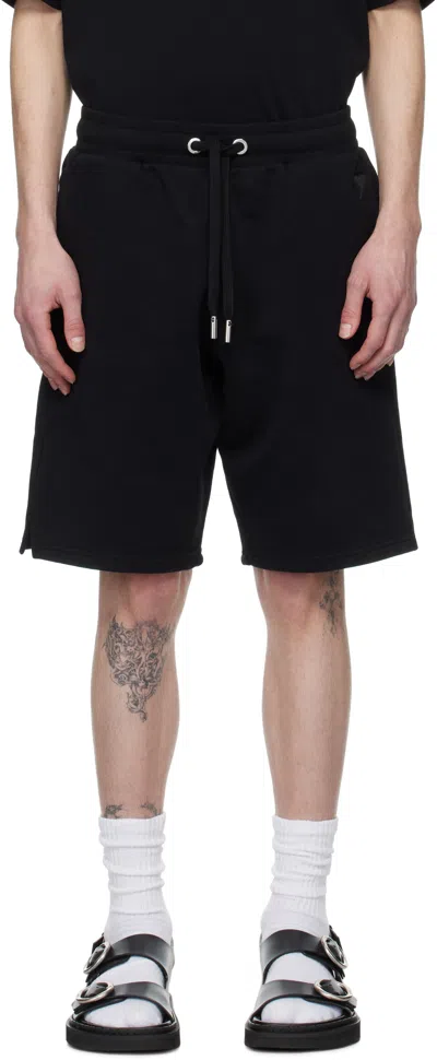 AMI ALEXANDRE MATTIUSSI BLACK AMI DE COEUR DYE SHORTS