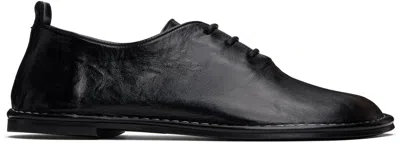 AMI ALEXANDRE MATTIUSSI BLACK LEATHER ONE CUT OXFORDS