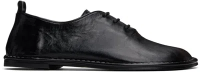 AMI ALEXANDRE MATTIUSSI BLACK LEATHER ONE CUT OXFORDS