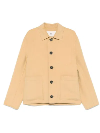 AMI ALEXANDRE MATTIUSSI BRUSHED SHIRT JACKET