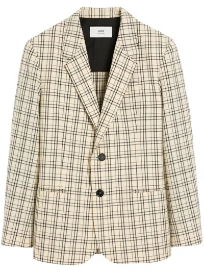 AMI ALEXANDRE MATTIUSSI SEMI-LINED BLAZER