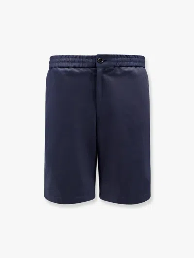 AMI ALEXANDRE MATTIUSSI COTTON BERMUDA SHORTS WITH ELASTIC DETAIL