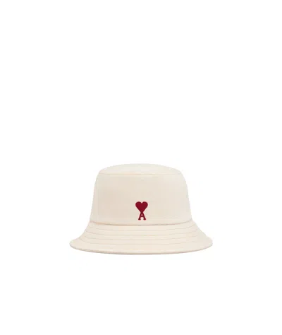 AMI ALEXANDRE MATTIUSSI AMI PARIS AMI DE COEUR LOGO EMBROIDERED BUCKET HAT