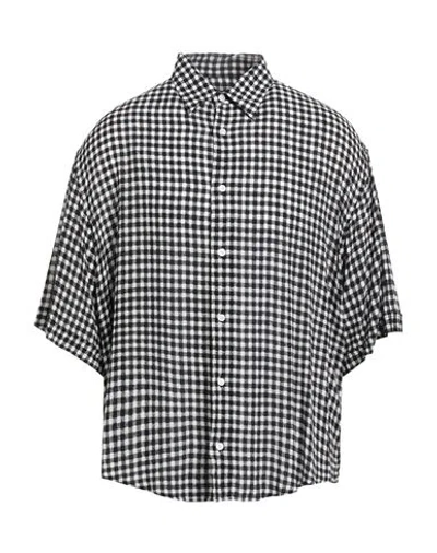 AMI ALEXANDRE MATTIUSSI AMI ALEXANDRE MATTIUSSI MAN SHIRT BLACK SIZE S VISCOSE