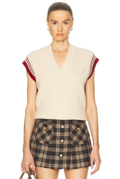 AMI ALEXANDRE MATTIUSSI RIBBED SWEATER VEST