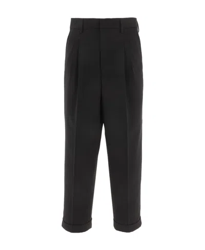 AMI ALEXANDRE MATTIUSSI TAPERED TURN-UP TROUSERS