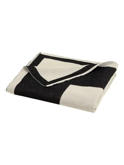 AMI ALEXANDRE MATTIUSSI TWO-TONE COTTON BEACH TOWEL