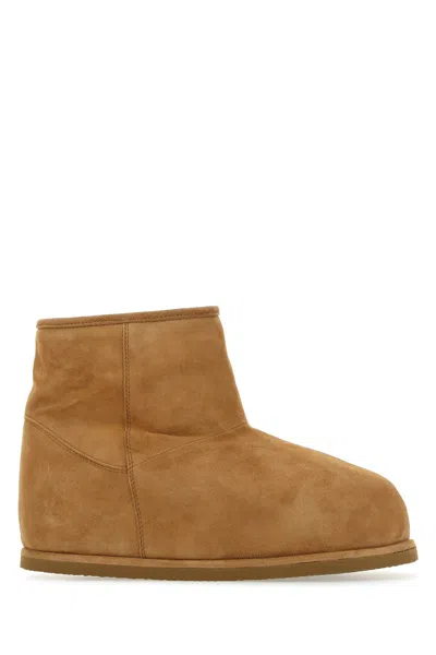 AMINA MUADDI CAMEL SUEDE HEIDI ANKLE BOOTS