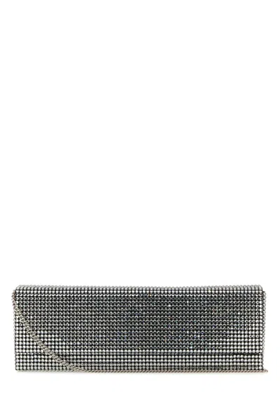 AMINA MUADDI EMBELLISHED SATIN AMINI PALOMA CLUTCH