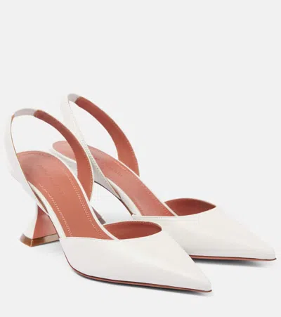 AMINA MUADDI HOLLI 70 LEATHER SLINGBACK PUMPS
