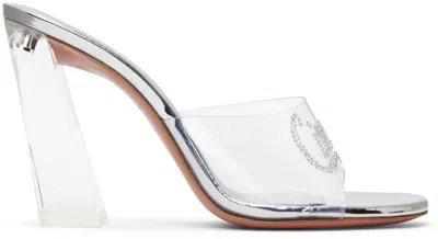 AMINA MUADDI TRANSPARENT 'BELLA' GLASS HEELED SANDALS