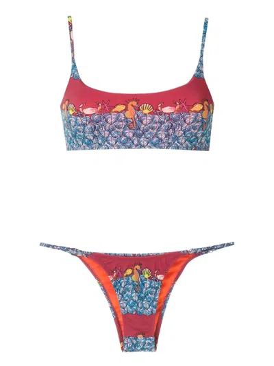 AMIR SLAMA ANIMAL-PRINT BIKINI SET