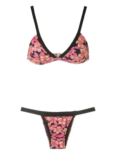 AMIR SLAMA FLORAL-PRINT BIKINI