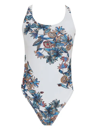 AMIR SLAMA FLORAL-PRINT SWIMSUIT