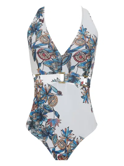 AMIR SLAMA FLORAL-PRINT SWIMSUIT