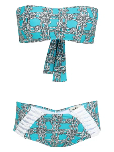 AMIR SLAMA GRAPHIC PRINT BIKINI