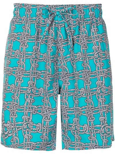 AMIR SLAMA KNOT-PRINT SWIM SHORTS