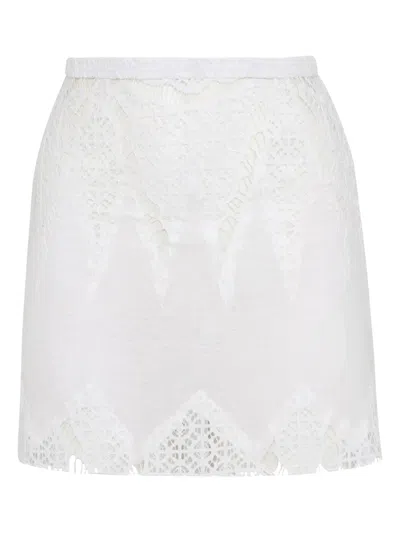 AMIR SLAMA LACE-DETAIL MINI SKIRT
