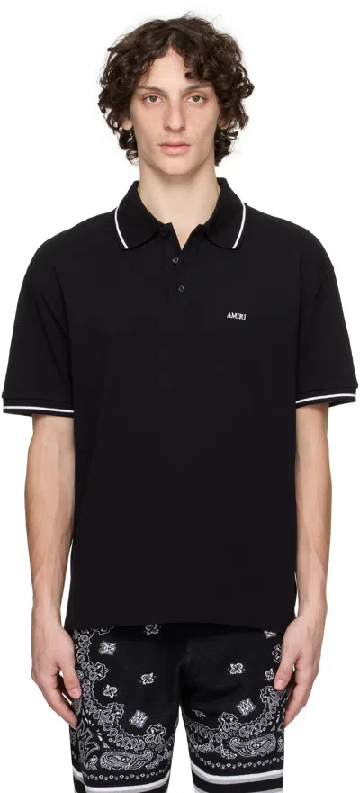 AMIRI BLACK 'AMIRI' POLO