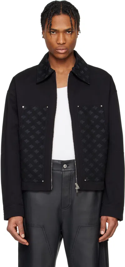 AMIRI BLACK MA QUAD JACQUARD WORK JACKET