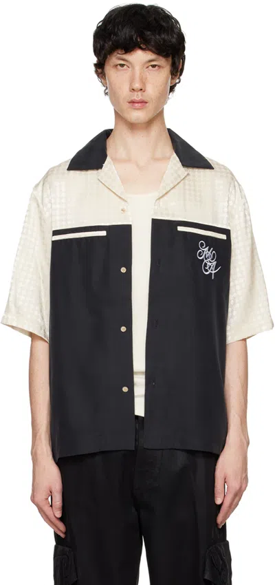 AMIRI BLACK MA QUAD YOKE CAMP SHIRT