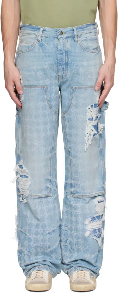 AMIRI BLUE REPAIR CARPENTER JEANS