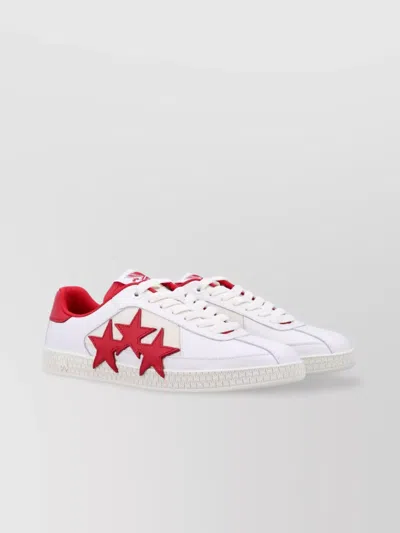 AMIRI LEATHER STAR APPLIQUÉ SNEAKERS
