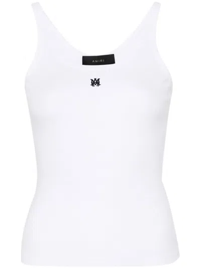 AMIRI MA EMBROIDERED RIBBED TANK TOP
