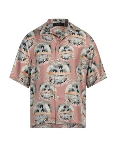 AMIRI AMIRI MAN SHIRT ANTIQUE ROSE SIZE M SILK