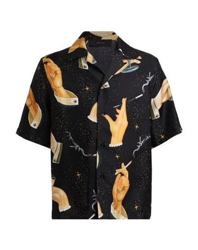 AMIRI AMIRI MAN SHIRT BLACK SIZE M SILK