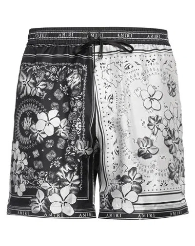 AMIRI AMIRI MAN SHORTS & BERMUDA SHORTS BLACK SIZE L SILK