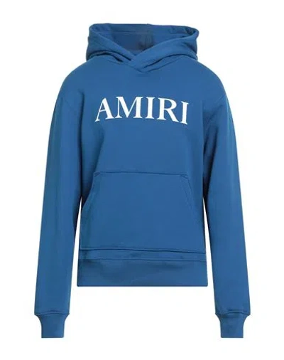 AMIRI AMIRI MAN SWEATSHIRT BLUE SIZE L COTTON, LYOCELL