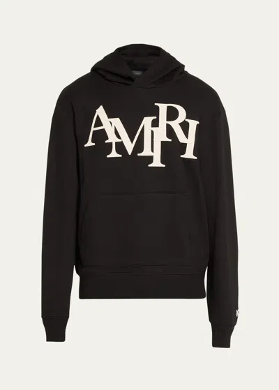 AMIRI MEN'S STAGGERED LOGO HOODIE
