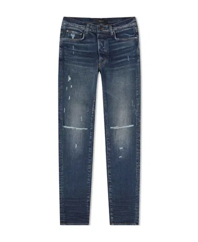 AMIRI RIPPED-DETAIL STRAIGHT-LEG JEANS