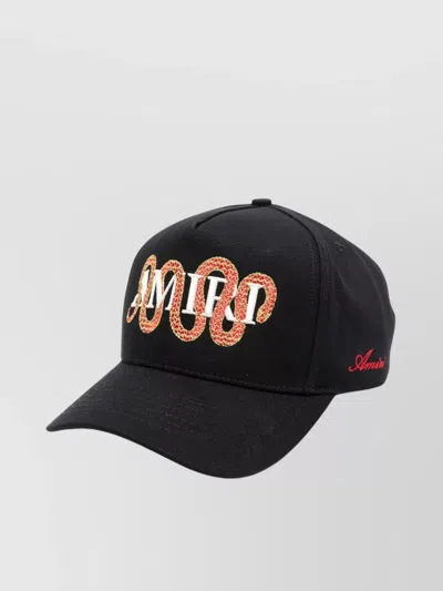 AMIRI SNAKE MOTIF CURVED BRIM LEATHER LABEL