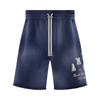 AMIRI AMIRI VINTAGE COLLEGIATE SHORTS 'BLUE'