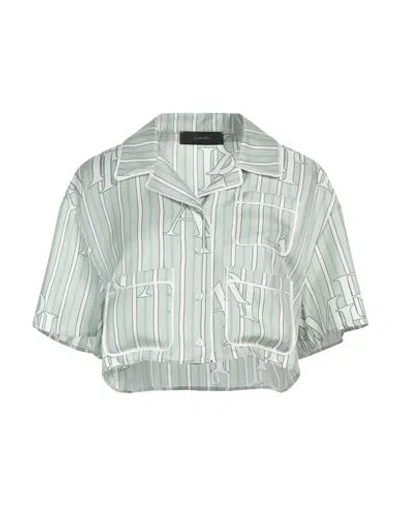 AMIRI AMIRI WOMAN SHIRT LIGHT GREEN SIZE L SILK
